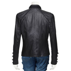 Women Military Leather Jacket. Great Jacket for casual wearing