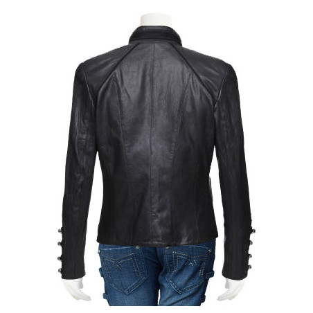 Women Military Leather Jacket. Great Jacket for casual wearing