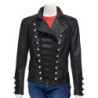 Women Military Leather Jacket. Great Jacket for casual wearing
